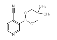 4-Cyanopyridine-3-boronic acid neopentyl glycol ester Structure