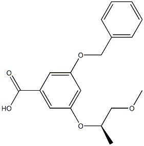 3-(benzyloxy)-5-[(1R)-2-methoxy-1-methylethoxy]benzoic acid Structure