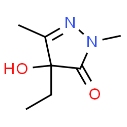 3H-Pyrazol-3-one,4-ethyl-2,4-dihydro-4-hydroxy-2,5-dimethyl-结构式