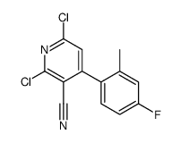 2,6-dichloro-4-(4-fluoro-2-methylphenyl)pyridine-3-carbonitrile结构式