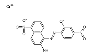 Chromium, [6-amino-5-[(2-hydroxy-4- nitrophenyl)azo]-1-naphthalenesulfonato(3-)]- Structure