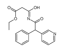 ethyl 3-oxo-3-[(2-phenyl-2-pyridin-3-ylacetyl)amino]propanoate结构式