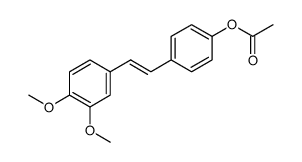 Phenol, 4-[(1E)-2-(3,4-dimethoxyphenyl)ethenyl]-, 1-acetate Structure