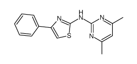 N-(4,6-dimethylpyrimidin-2-yl)-4-phenyl-1,3-thiazol-2-amine结构式