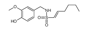 N-[(4-hydroxy-3-methoxyphenyl)methyl]hex-1-ene-1-sulfonamide结构式
