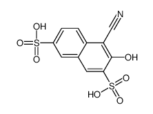 4-cyano-3-hydroxynaphthalene-2,7-disulfonic acid Structure