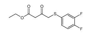 4-(3,4-Difluoro-phenylsulfanyl)-3-oxo-butyric acid ethyl ester Structure