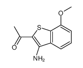 1-(3-amino-7-methoxy-1-benzothiophen-2-yl)ethanone结构式