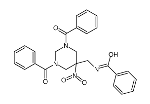 N-[(1,3-dibenzoyl-5-nitro-1,3-diazinan-5-yl)methyl]benzamide Structure