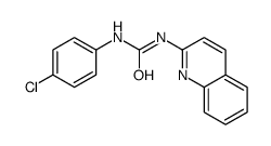 1-(4-chlorophenyl)-3-quinolin-2-ylurea结构式