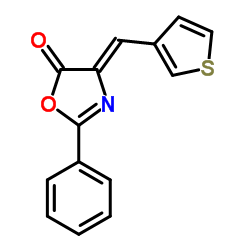 (4Z)-2-Phenyl-4-(3-thienylmethylene)-1,3-oxazol-5(4H)-one结构式