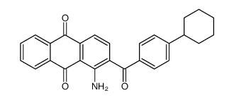 1-amino-2-(4-cyclohexylbenzoyl)anthracene-9,10-dione Structure