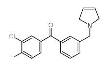 3-CHLORO-4-FLUORO-3'-(3-PYRROLINOMETHYL) BENZOPHENONE结构式