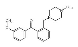 3'-METHOXY-2-(4-METHYLPIPERAZINOMETHYL) BENZOPHENONE Structure