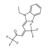 1,1,1,5,5,5-hexafluoro-4-<(3-ethyl-2(3H)-benzothiazolylidene)methyl>-3-penten-2-one Structure