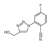 Benzonitrile, 4-fluoro-2-[4-(hydroxymethyl)-1H-1,2,3-triazol-1-yl] Structure