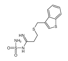 3-(1-benzothiophen-3-ylmethylsulfanyl)-N'-sulfamoylpropanimidamide Structure