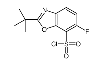 2-tert-butyl-6-fluoro-1,3-benzoxazole-7-sulfonyl chloride Structure