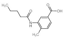4-Methyl-3-(pentanoylamino)benzoic acid Structure