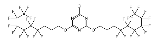 2-氯-4,6-双[3-(全氟己基)丙氧基]-1,3,5-三嗪结构式