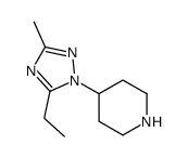 4-(5-ethyl-3-methyl-1,2,4-triazol-1-yl)piperidine结构式