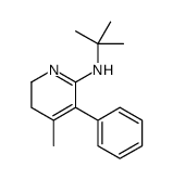 N-tert-butyl-4-methyl-5-phenyl-2,3-dihydropyridin-6-amine结构式