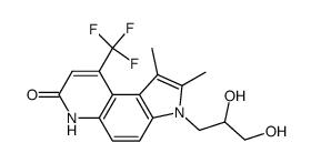 3-(2,3-dihydroxypropyl)-1,2-dimethyl-9-trifluoromethyl-3,6-dihydro-pyrrolo[3,2-f]-quinolin-7-one结构式
