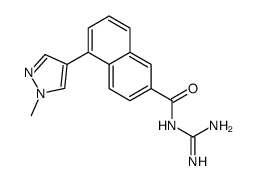 N-(diaminomethylidene)-5-(1-methylpyrazol-4-yl)naphthalene-2-carboxamide结构式