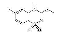 3-ETHYL-6-METHYL-2H-BENZO[E][1,2,4]THIADIAZINE 1,1-DIOXIDE Structure