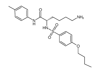 (s)-6-amino-2-(4-butoxy-benzenesulfonylamino)-hexanoic acid p-tolylamide结构式