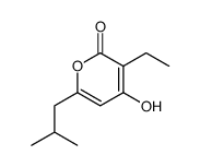 3-ethyl-4-hydroxy-6-(2-methylpropyl)pyran-2-one Structure