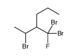 2-bromo-3-[dibromo(fluoro)methyl]hexane Structure