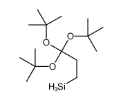 3,3,3-tris[(2-methylpropan-2-yl)oxy]propylsilane Structure