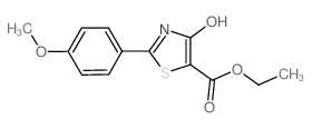 Ethyl 4-hydroxy-2-(4-methoxyphenyl)-1,3-thiazole-5-carboxylate结构式