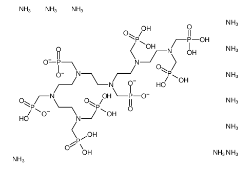 undecaammonium pentahydrogen [2,5,8,11,14,17-hexakis(phosphonatomethyl)-2,5,8,11,14,17-hexaazaoctadecane-1,18-diyl]bisphosphonate结构式