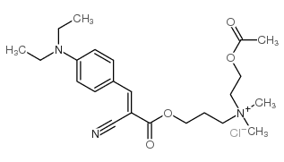 [2-(acetoxy)ethyl]-3-[[2-cyano-3-[4-(diethylamino)phenyl]-1-oxoallyl]oxy]propyldimethylammonium chloride picture