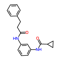 N-{3-[(3-Phenylpropanoyl)amino]phenyl}cyclopropanecarboxamide Structure