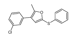 3-(3-chlorophenyl)-2-methyl-5-phenylsulfanylfuran结构式