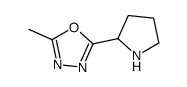 2-甲基-5-(2-吡咯烷)-1,3,4-噁二唑结构式
