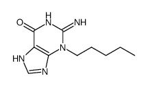2-imino-3-pentyl-1,2,3,7-tetrahydro-6h-purin-6-one结构式