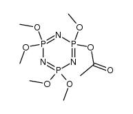 2-(acetyloxy)-2,2,4,4,6,6-hexahydro-2,4,4,6,6-pentamethoxy-1,3,5,2,4,6-Triazatriphosphorine结构式