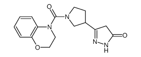 5-[1-(2,3-Dihydrobenzo[1,4]oxazine-4-carbonyl)pyrrolidin-3-yl]-2,4-dihydropyrazol-3-one结构式