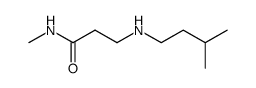 N-methyl-3-(3-methylbutylamino)propanamide结构式