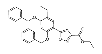 5-(2,4-bis(benzyloxy)-5-ethylphenyl)isoxazole-3-carboxylic acid ethyl ester结构式