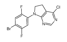 7-(4-bromo-2,5-difluorophenyl)-4-chloro-6,7-dihydro-5H-pyrrolo[2,3-d]pyrimidine Structure