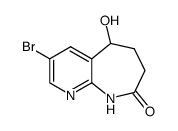 3-bromo-5-hydroxy-6,7-dihydro-5H-pyrido[2,3-b]azepin-8(9H)-one Structure