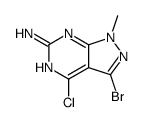 3-bromo-4-chloro-1-Methyl-1H-pyrazolo[3,4-d]pyrimidin-6-amine结构式