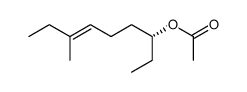 (3R,6E)-3-acetoxy-7-methyl-6-nonene Structure