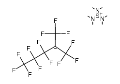 tris-dimethylamino-sulfonium, 1,1,1,3,3,4,4,5,5,5-decafluoro-2-trifluoromethyl-pentan-2-ide结构式