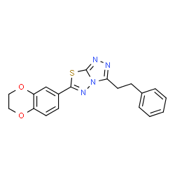 6-(2,3-Dihydro-1,4-benzodioxin-6-yl)-3-(2-phenylethyl)[1,2,4]triazolo[3,4-b][1,3,4]thiadiazole Structure